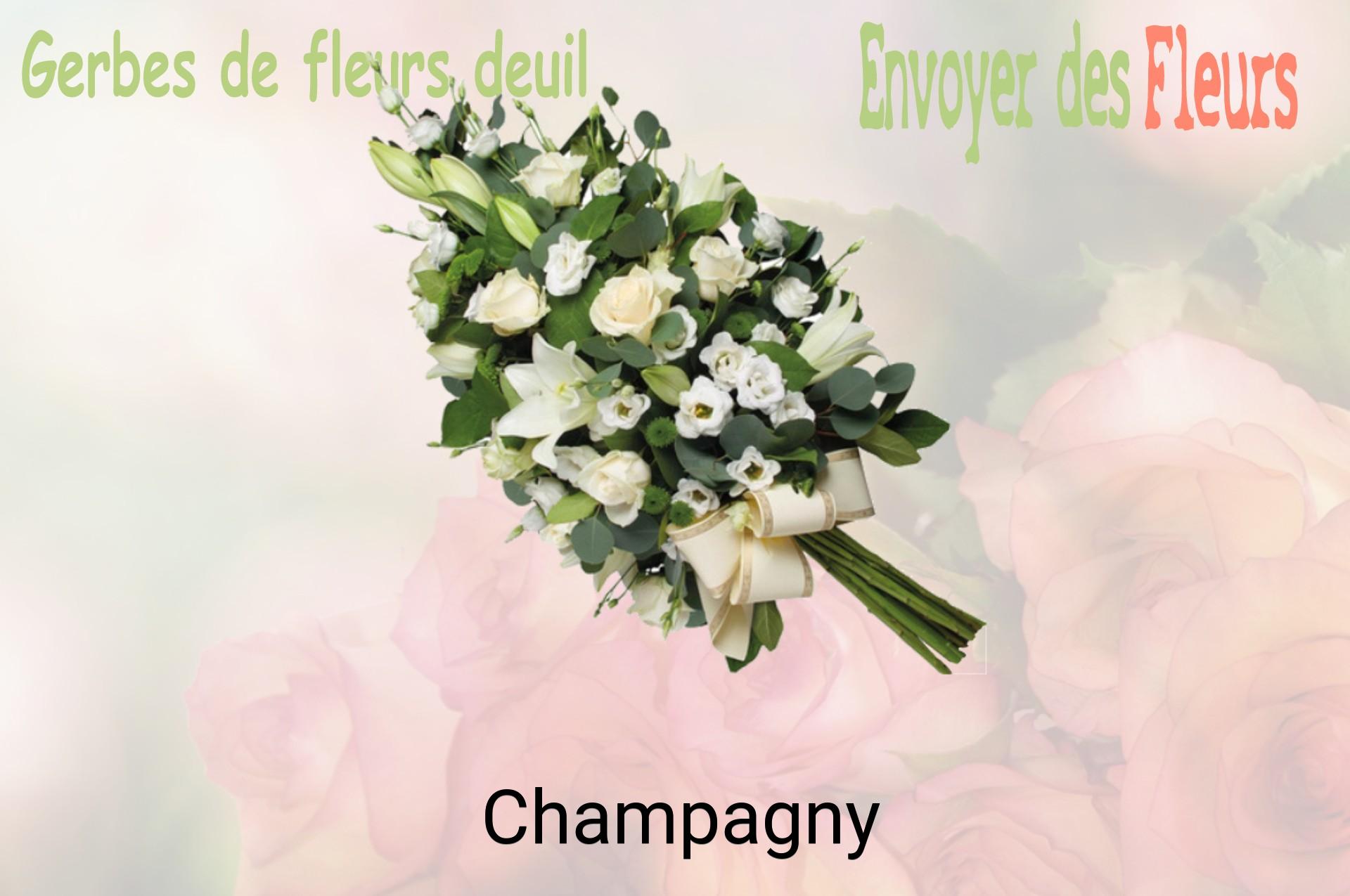 Gerbe de fleurs de deuil livrée à Champagny